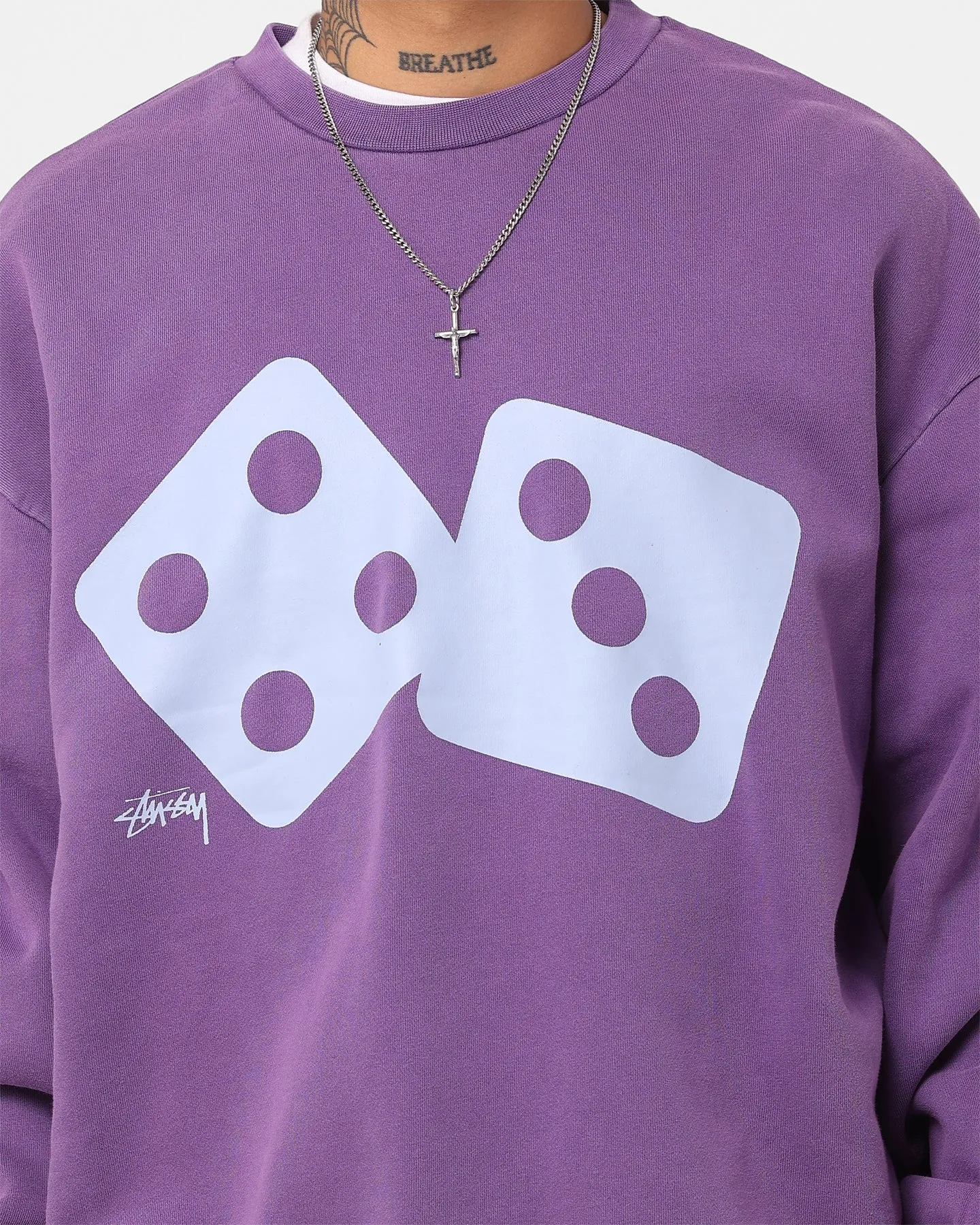 Stussy Two Dice 50-50 Crewneck Pigment Bright