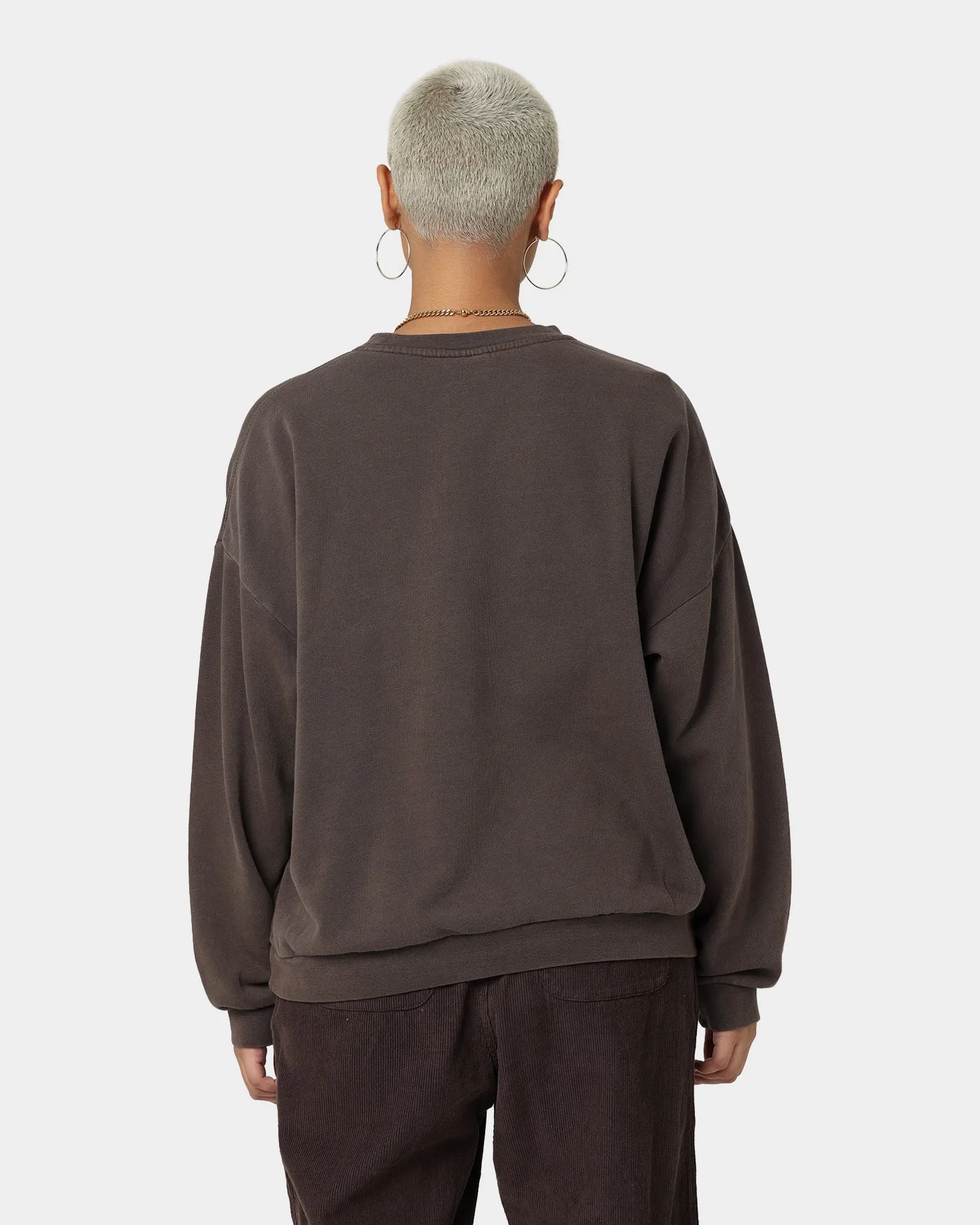 Stussy Women's Somethings Cookin' Crewneck Brown