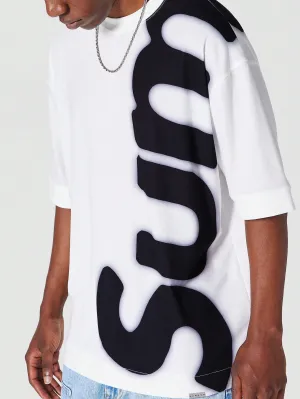 SUMWON Oversized Fit Tee With Front And Back Graphic Print