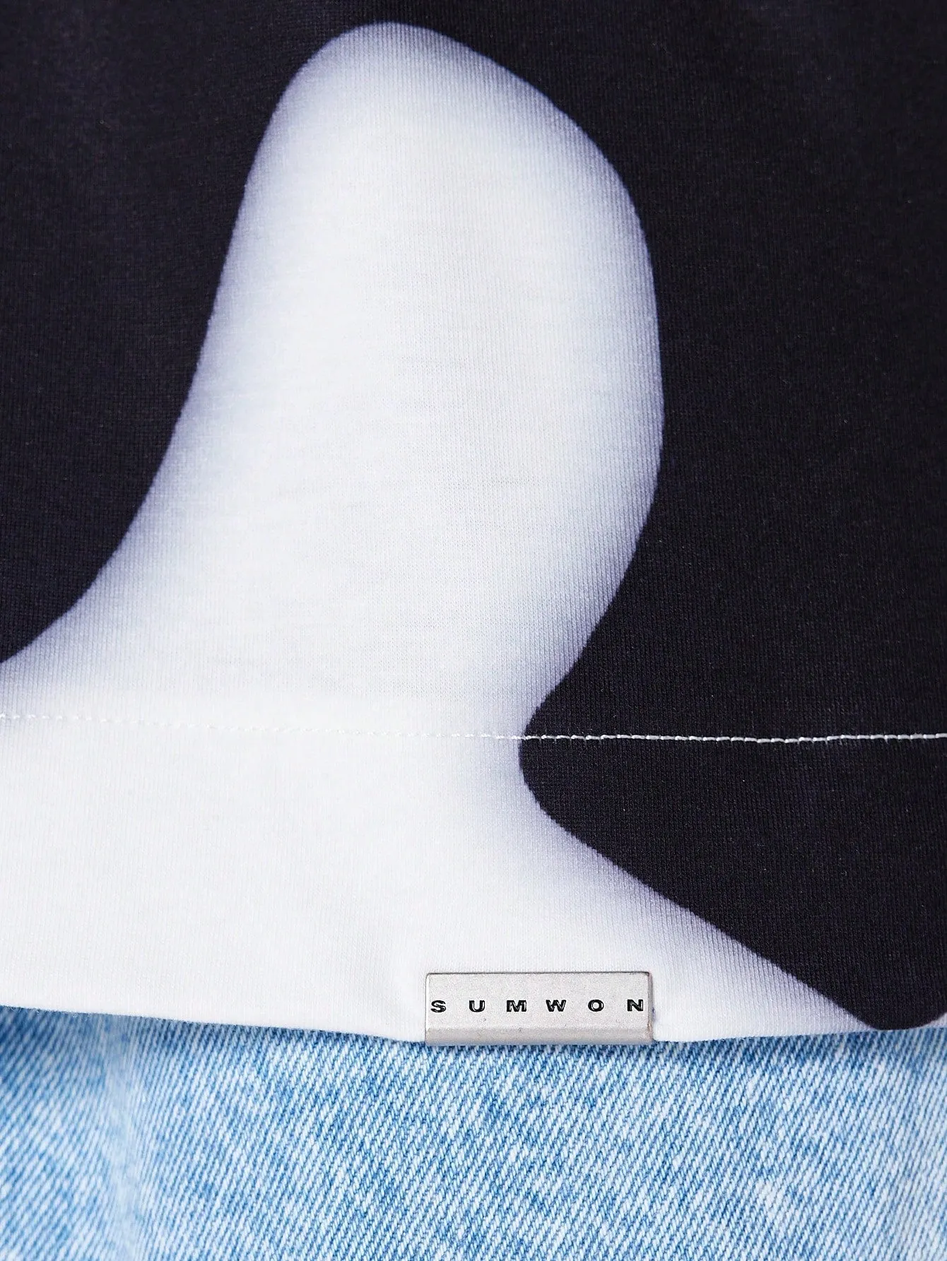 SUMWON Oversized Fit Tee With Front And Back Graphic Print