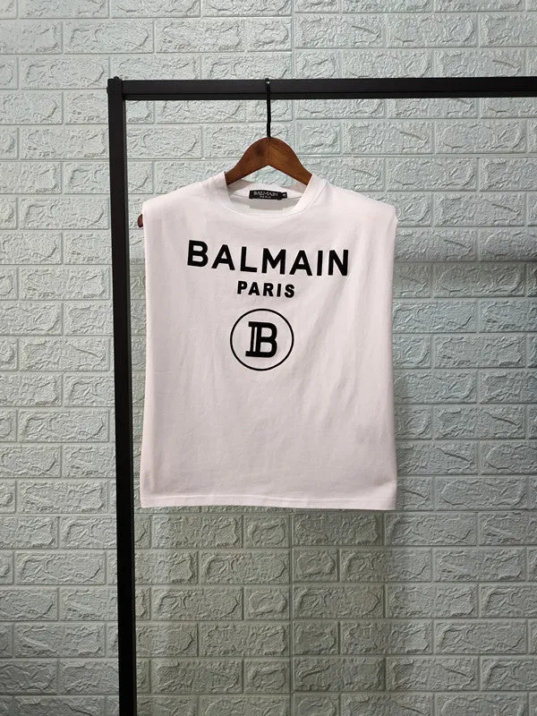 T Shirt Balmain T-shirt Cotton round Neck Women's Shirt