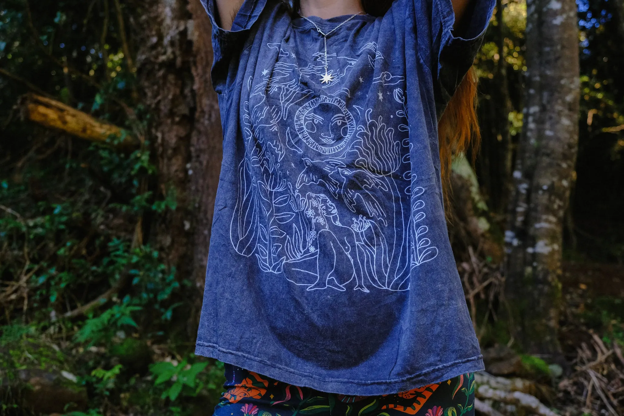 T-shirt - Black Stonewash - Moongazer