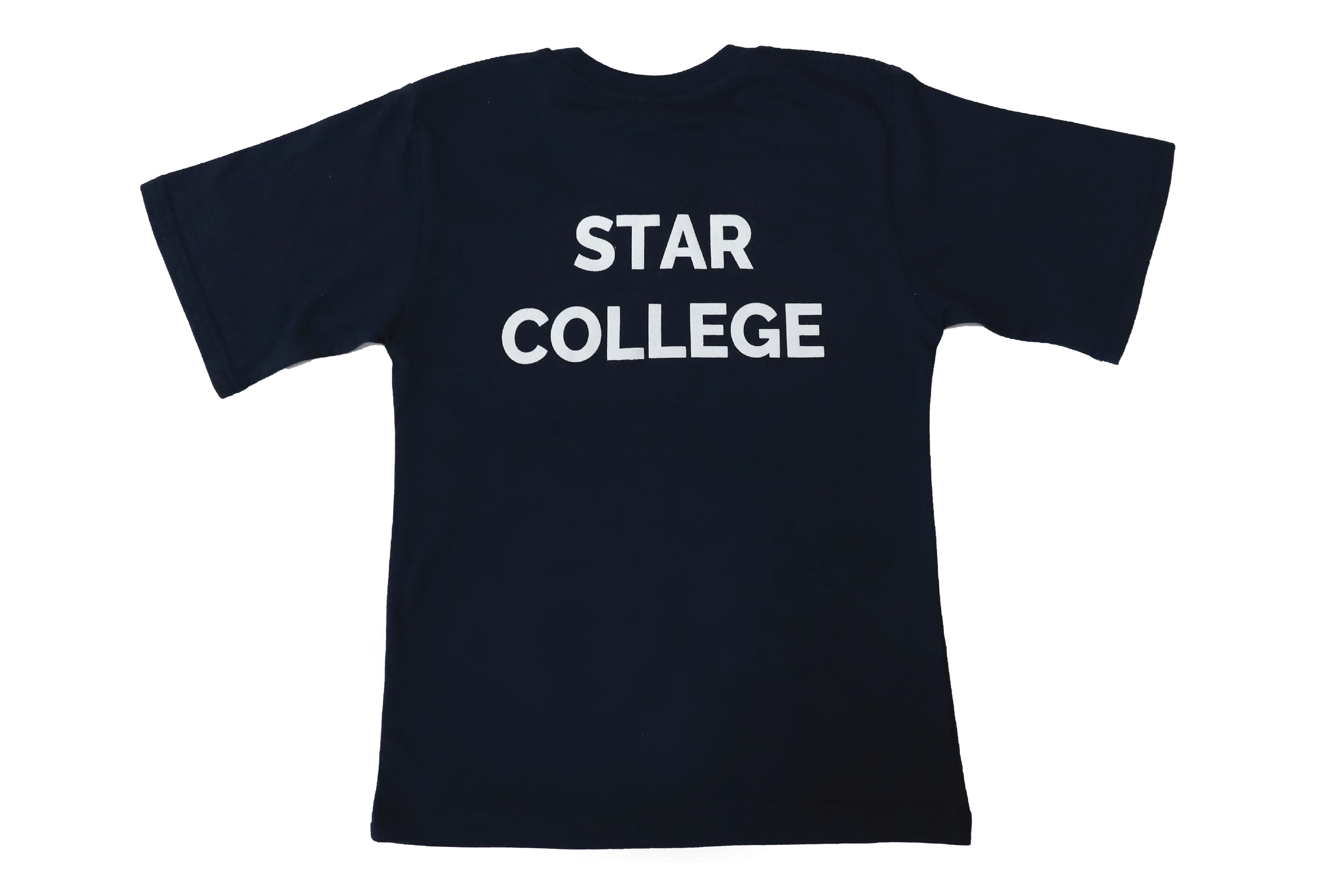 T-Shirt Plain - Navy Printed - Star College Gr RRR  & Gr 1-7