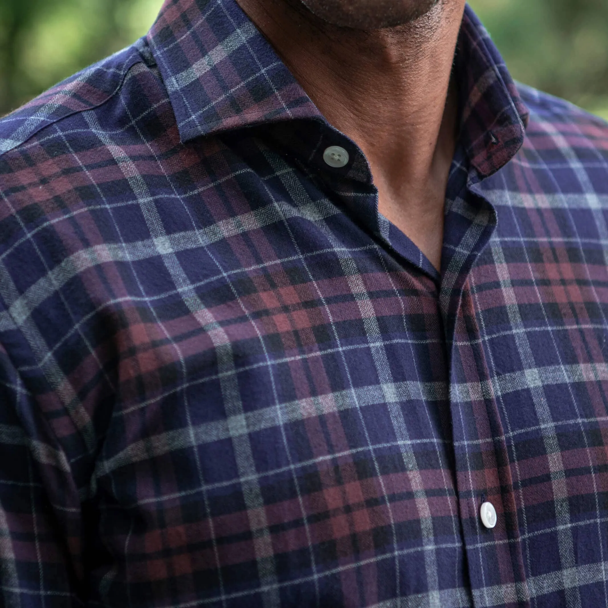 The 2021 Dark Multi Blue Whitlock Plaid Casual Shirt