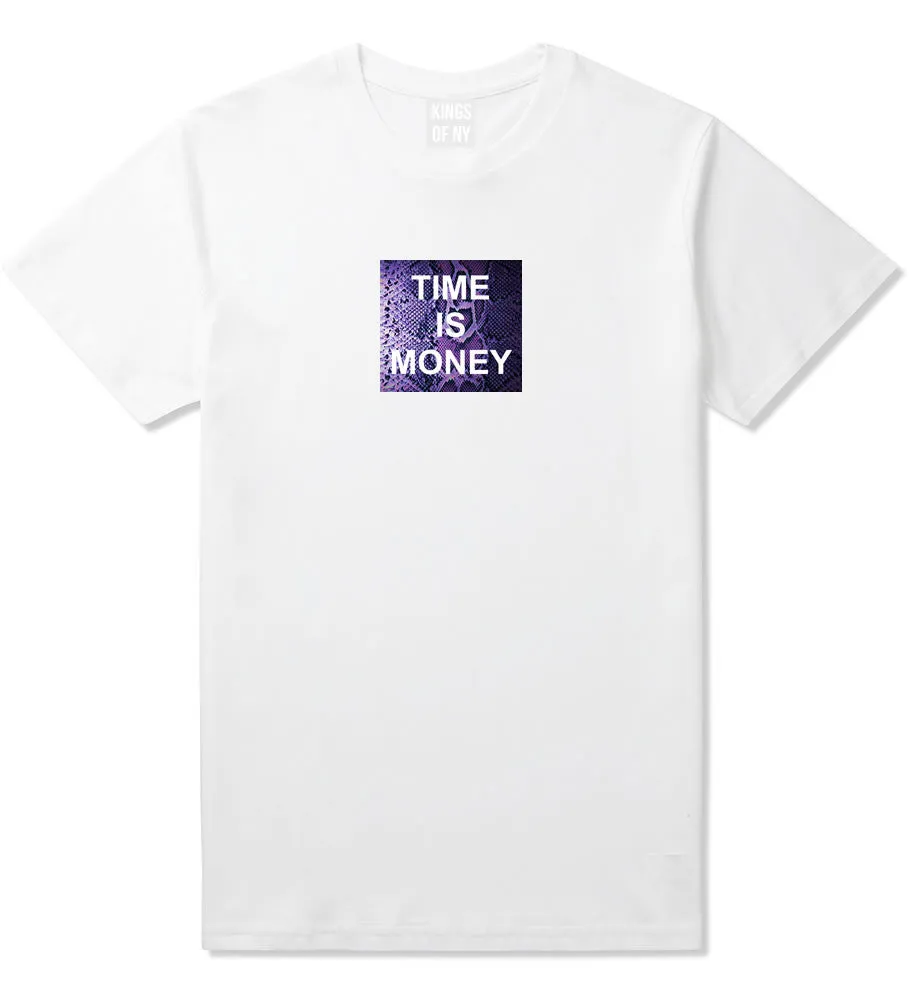 Time Is Money Snakesin Print T-Shirt