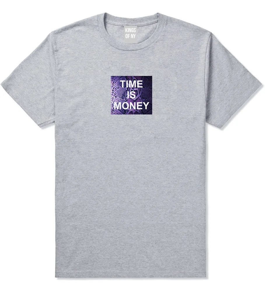 Time Is Money Snakesin Print T-Shirt