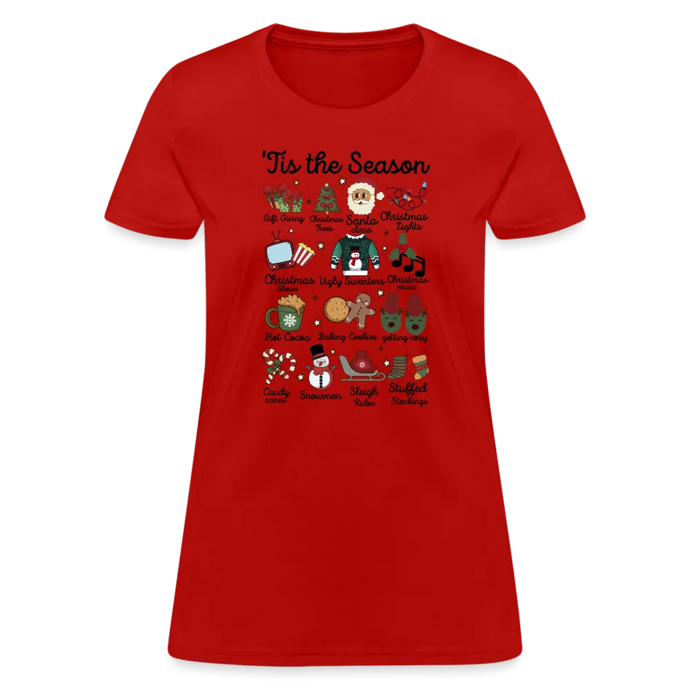 Tis The Season (Christmas) Women's Contoured T-Shirt