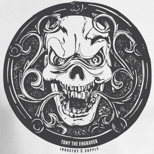 TONY THE ENGRAVER'S SKULL T-SHIRT