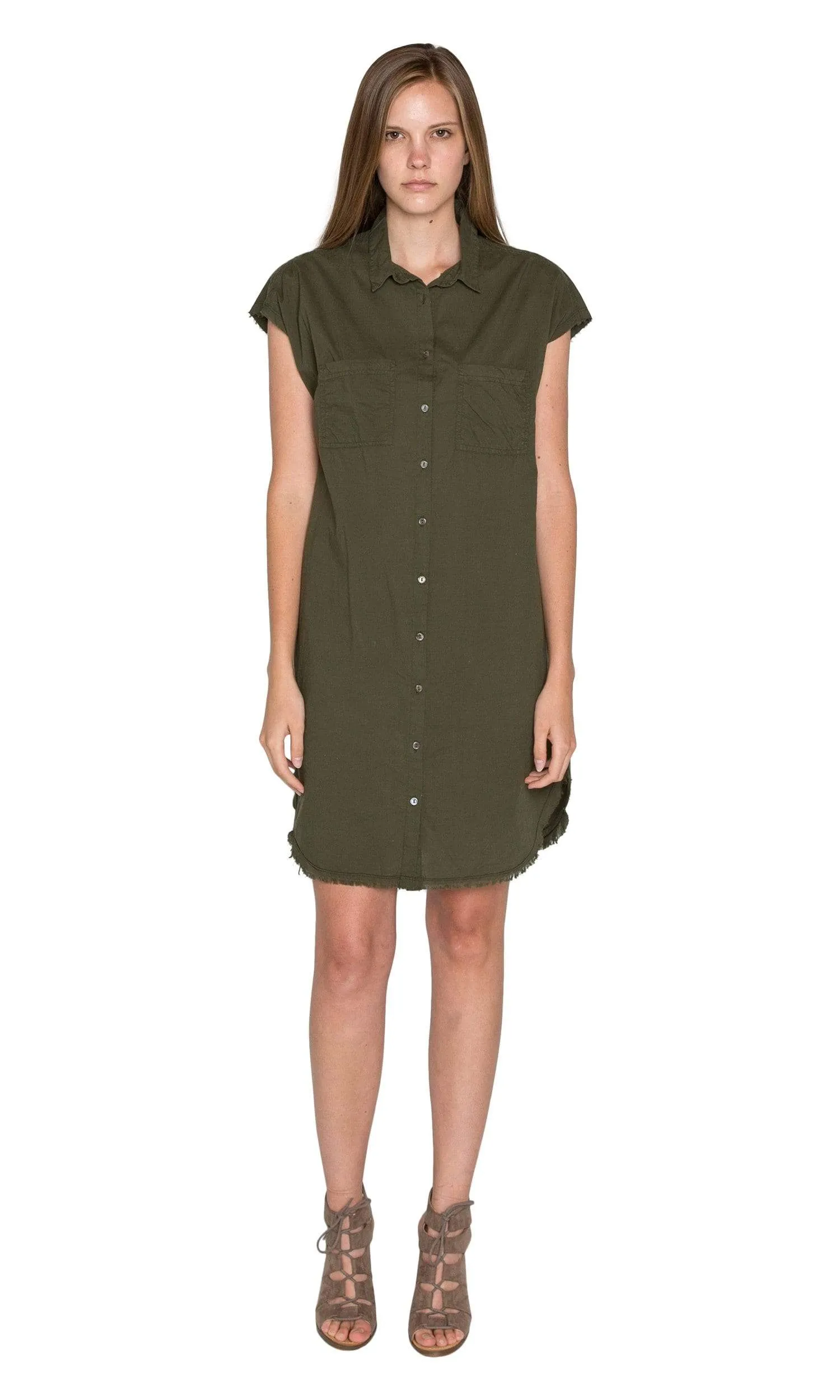 Velvet by Graham & Spencer Arleen Cotton Poplin Button-up Dress