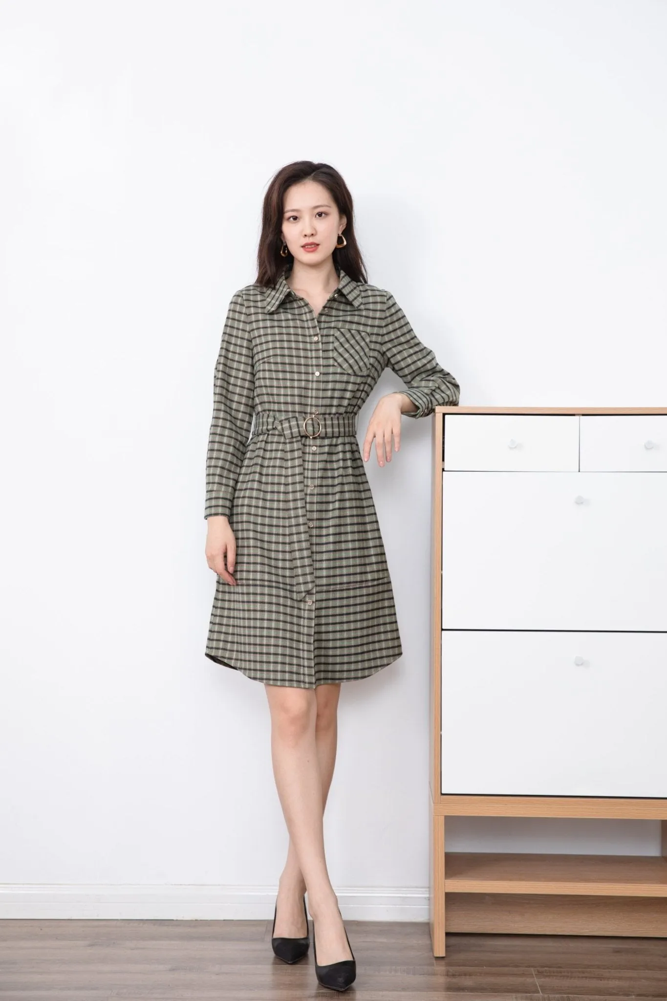 Vichy Check Shirt Dress