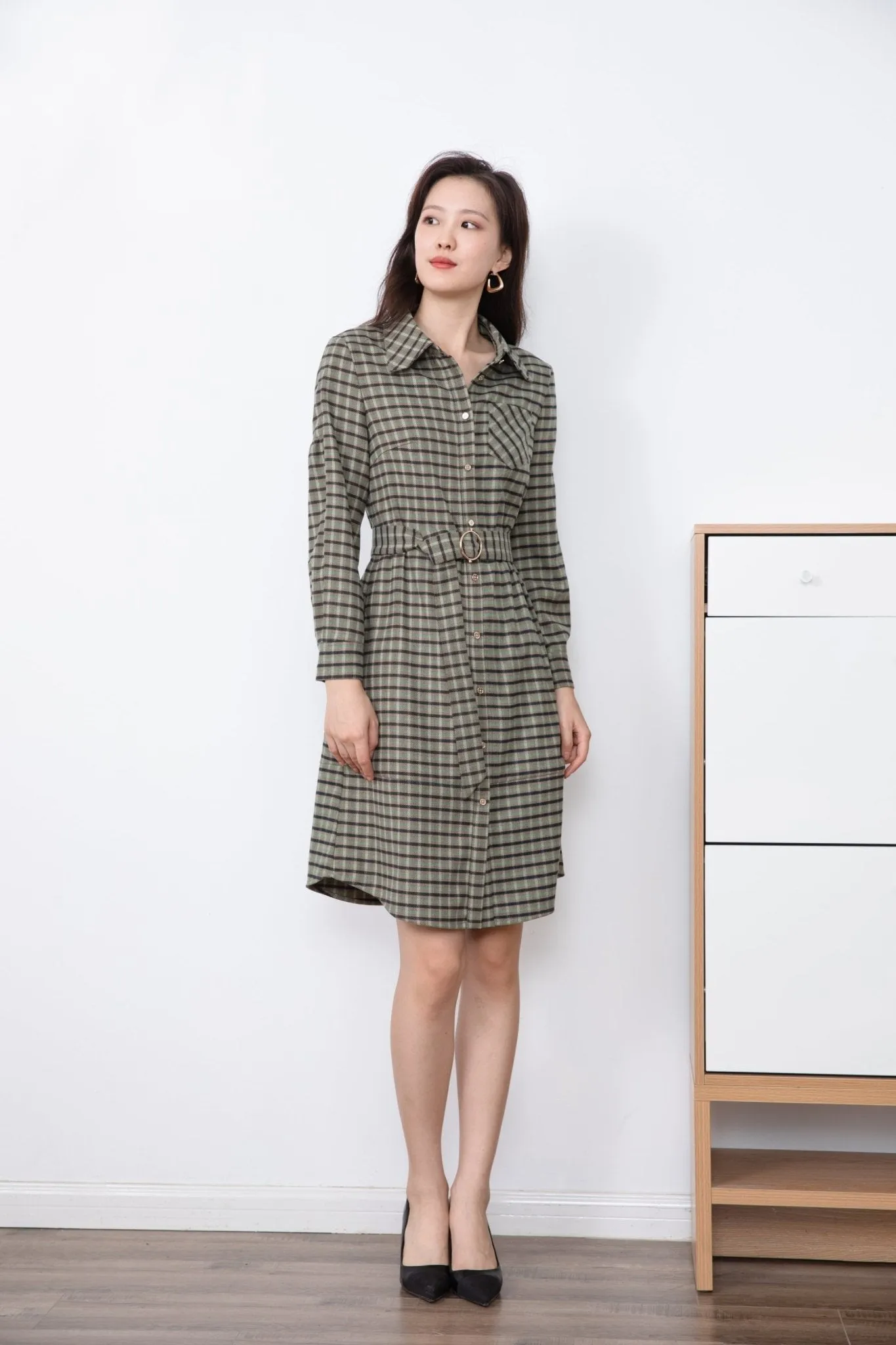 Vichy Check Shirt Dress