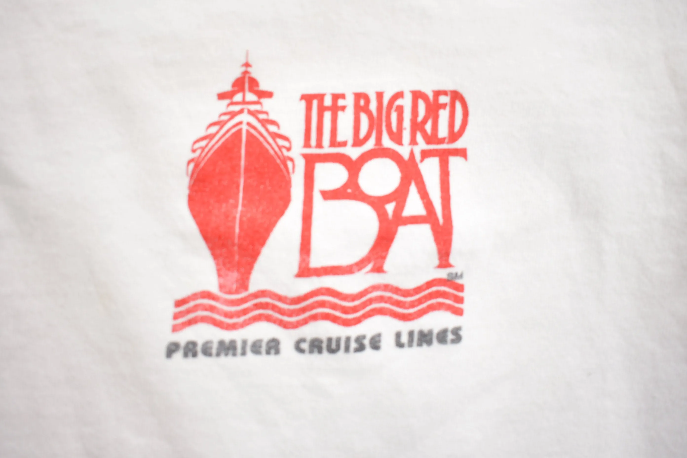 Vintage 1990s 'Big Red Boat' Cruise Line Souvenir T Shirt