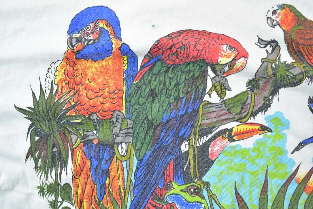 Vintage 1990s Mazatlan Parrots Souvenir T-Shirt