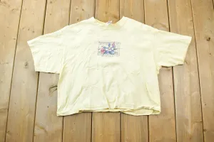 Vintage 1990s Montana Fancy Mixed Wildflowers Souvenir T-Shirt