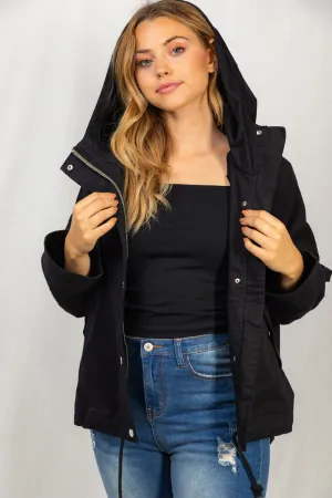 White Birch Cropped Anorok Jacket