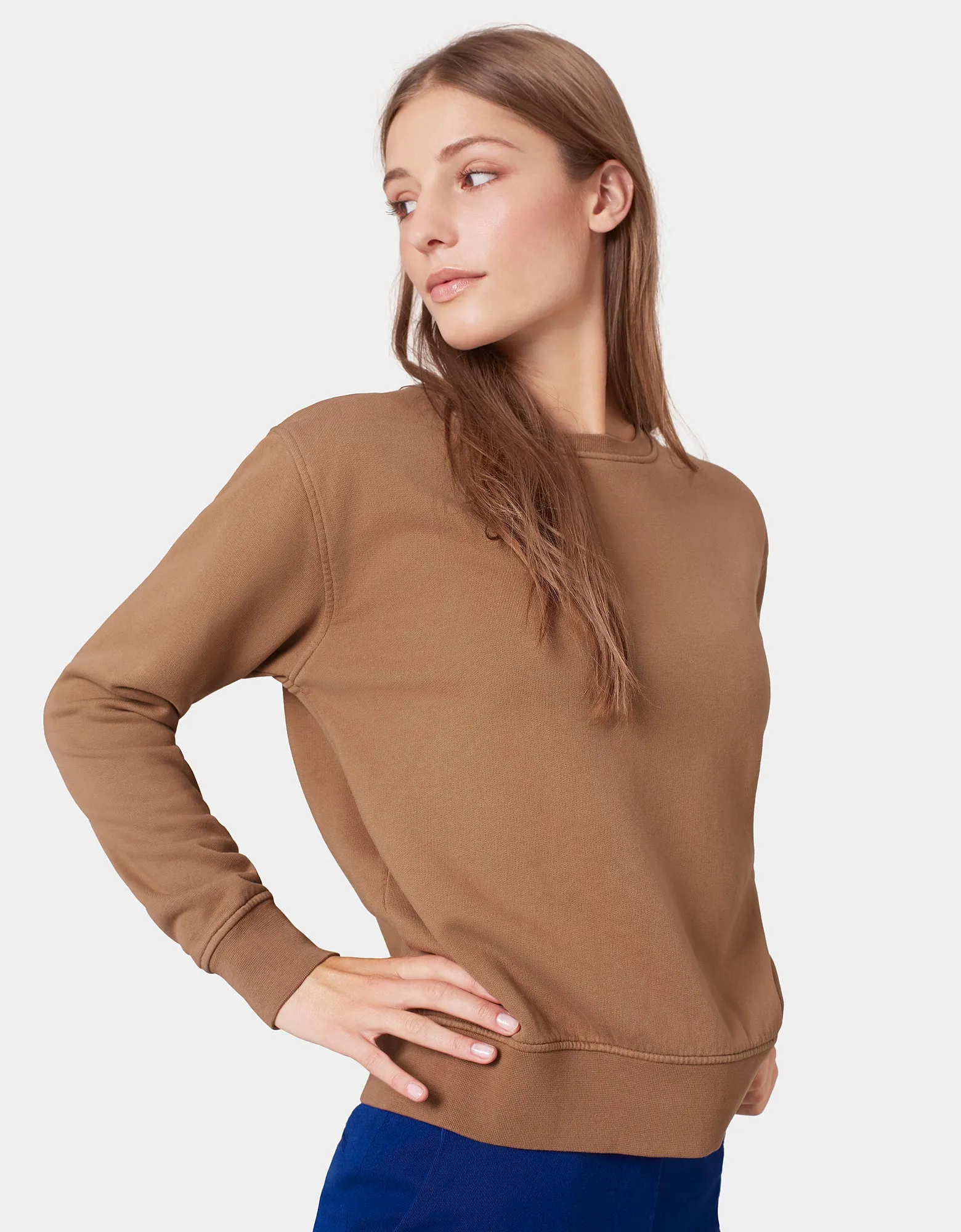 Women Classic Organic Crew - Petrol Blue