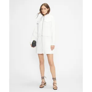 Women Wmf-Elrosa-Cropped Waffle Texture Jacket - Ivory