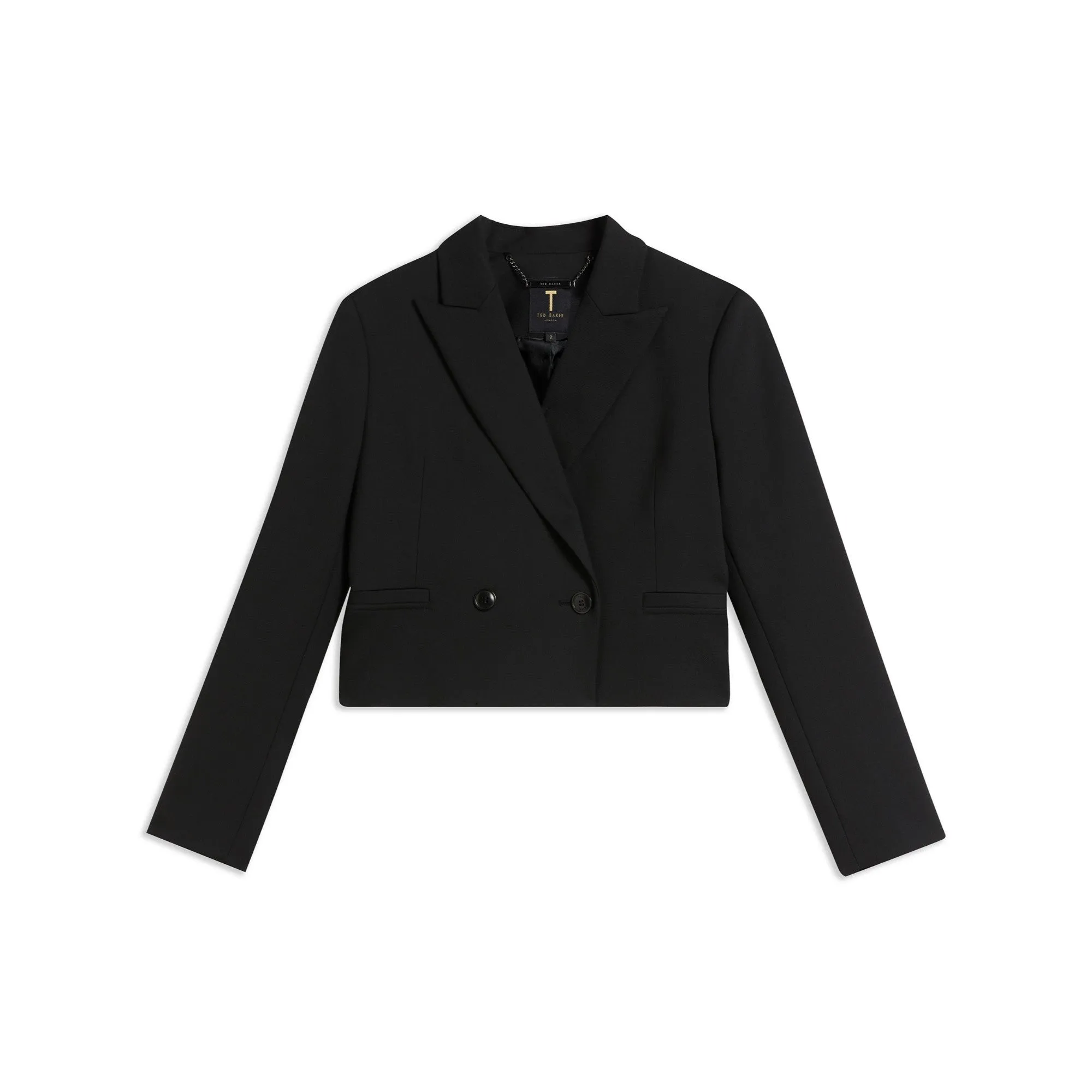 Women Wmj-Indiya-Cropped Evening Jacket With Leather Trim - Black