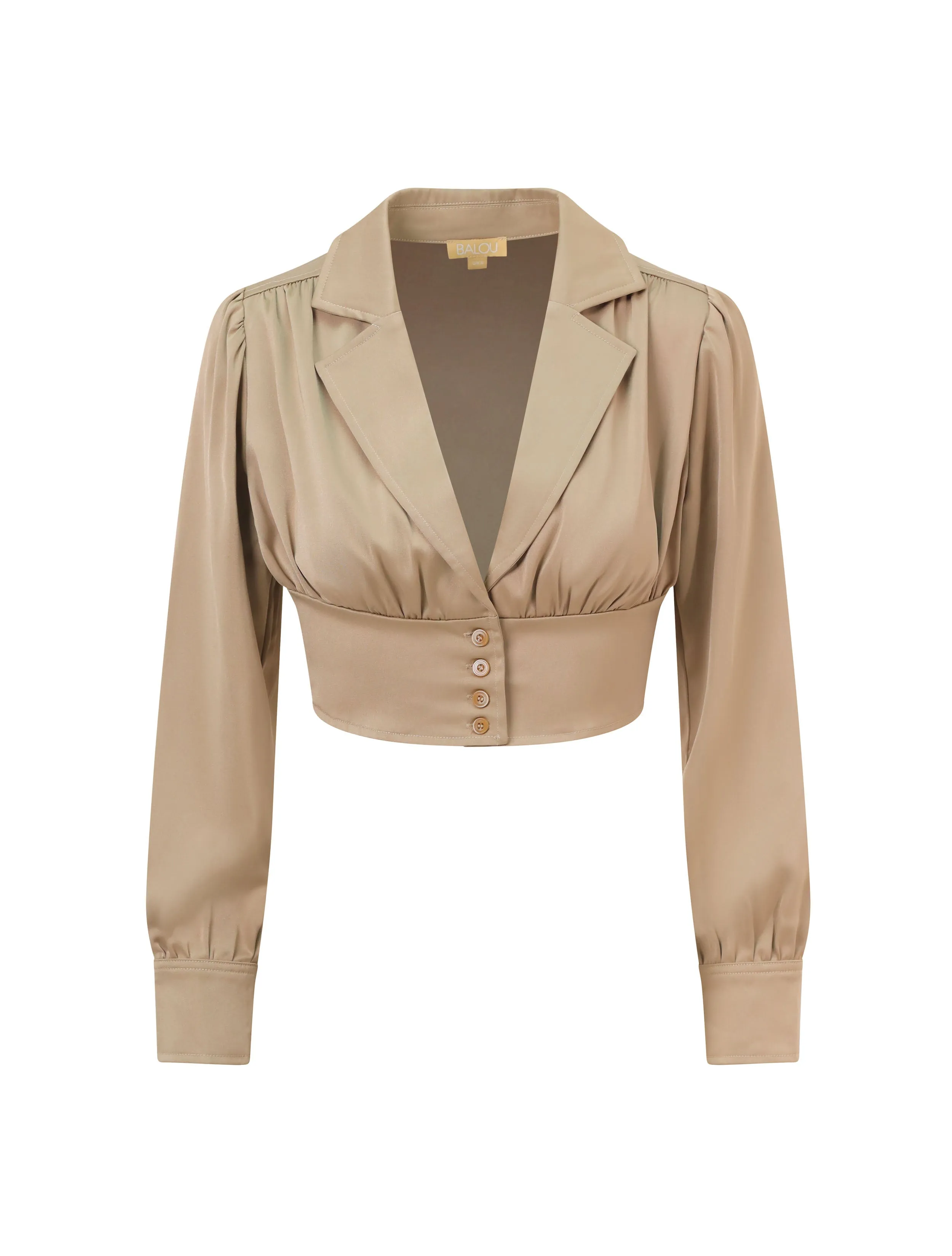 WOMENS SILK CROPPED SHIRT