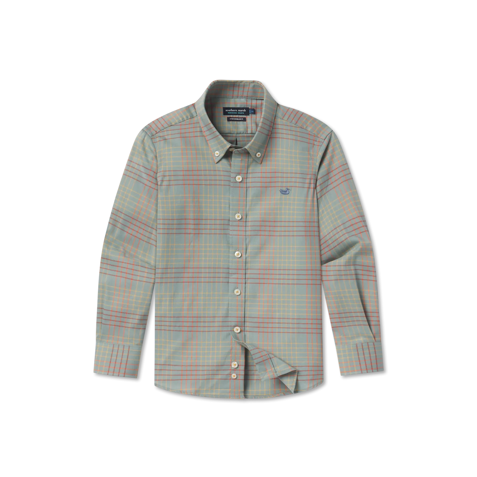 Youth Winfield Grid Performance Dress Shirt