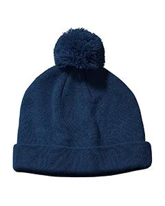 Zeta Mu Phi 2-Color Embroidered Knit Pom Beanie - Big Accessories BX028 - EMB