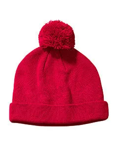 Zeta Mu Phi 2-Color Embroidered Knit Pom Beanie - Big Accessories BX028 - EMB
