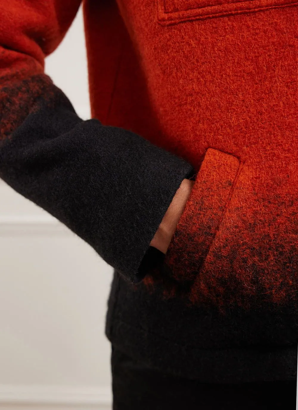 Zip Overshirt | Gradient Wool | Orange