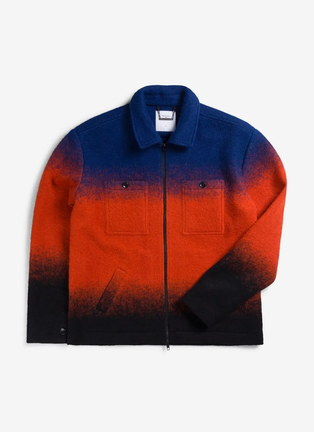 Zip Overshirt | Gradient Wool | Orange