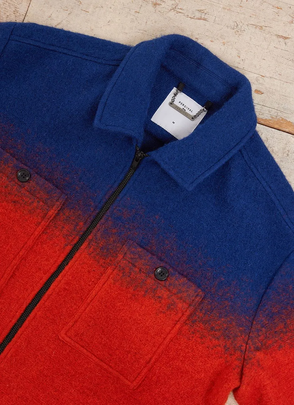 Zip Overshirt | Gradient Wool | Orange