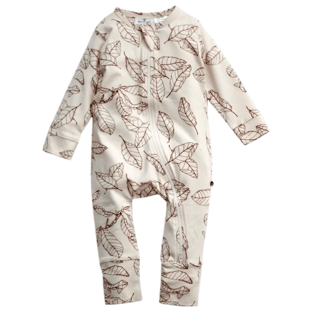 Zip Suit Long Sleeve - Leaves